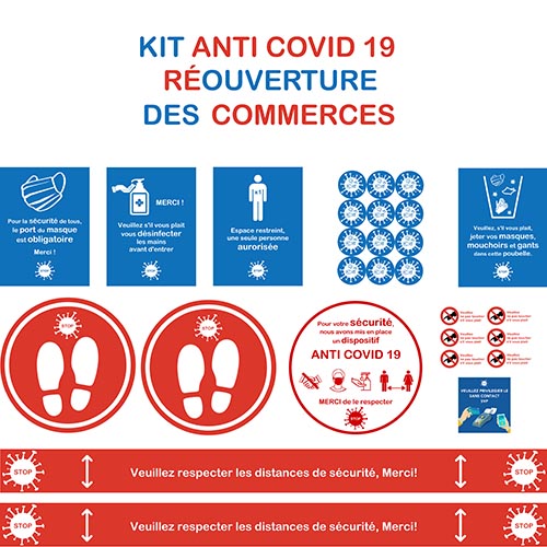 kit anti coronavirus reouverture commerce
