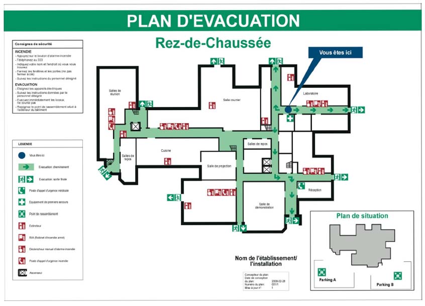 Plan d'évacuation : Norme NF X 08-70 PDF