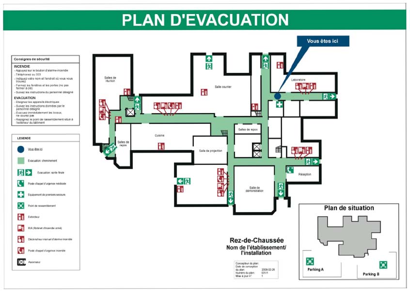 Plan d'évacuation : Norme NF X 08-70 PDF